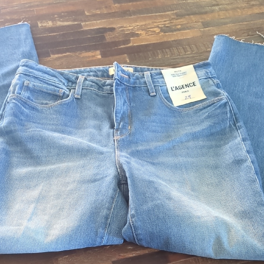 L'AGENCE Classic Blue Straight Leg Jeans